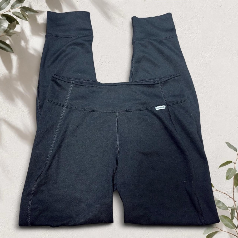 Patagonia Black Capilene 3 Midweight Baselayer Leggings Womens Size M Polartec